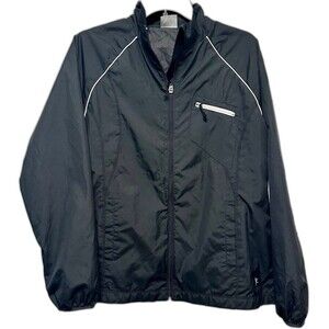 Danskin Now Track Jacket Woman's Black White. (36)
